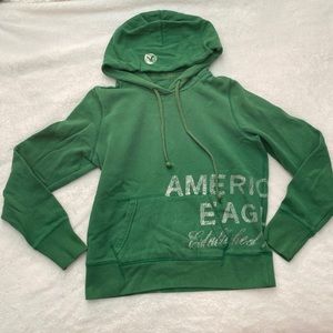 American Eagle Green Hoodie - Size Medium